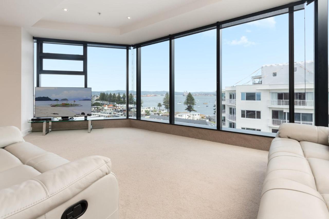 Superb Elevated Views Of Harbour With Heated Pool, Gym & Parking Apartment Mount Maunganui Exterior foto